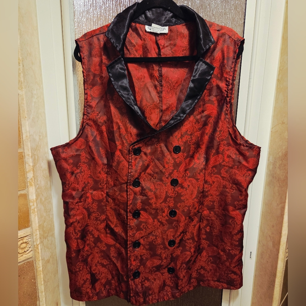 Red Double Breasted Vest